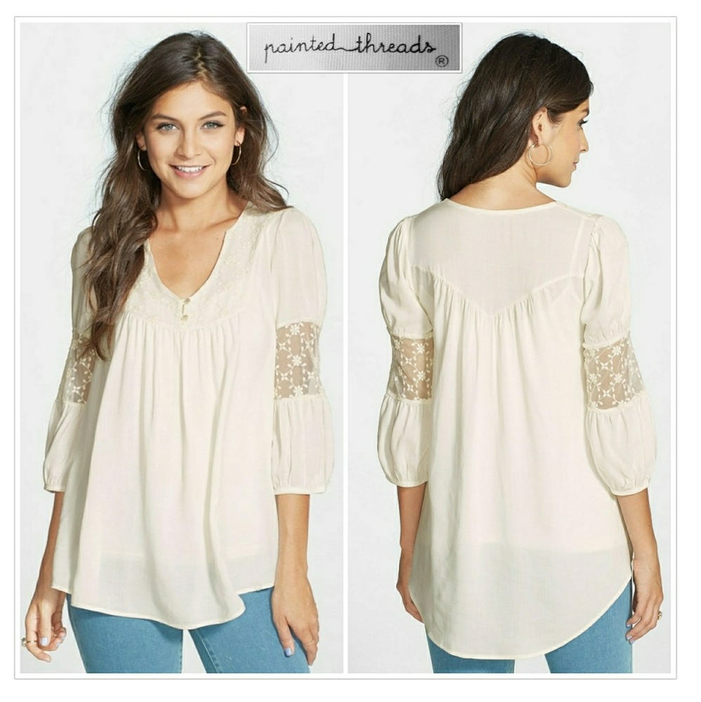 NWOT Romantic Boho Peasant Tunic Top Festival L/XL